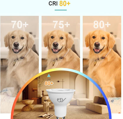 GY 4,9W Lâmpada GU10 LED 4000K Branco Neutro 790LM (Equivalente a 80W), Não Regulável, Ângulo de Feixe de 110 Graus - Lâmpada de Baixo Consumo Classe B, Lâmpadas LED GU10 Sem Piscadas, Pacote de 5