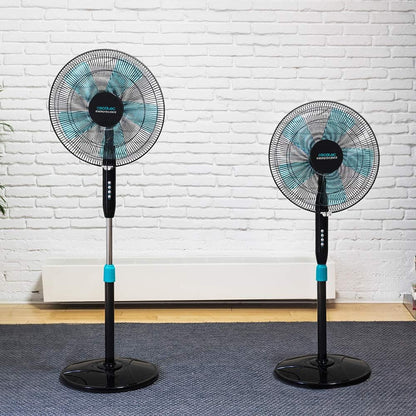 Cecotec Ventoinha de pé EnergySilence 510. 40 W, 5 pás de 40 cm de diâmetro, oscilante, 3 velocidades, altura ajustável 110-130 cm, motor de cobre, design em preto