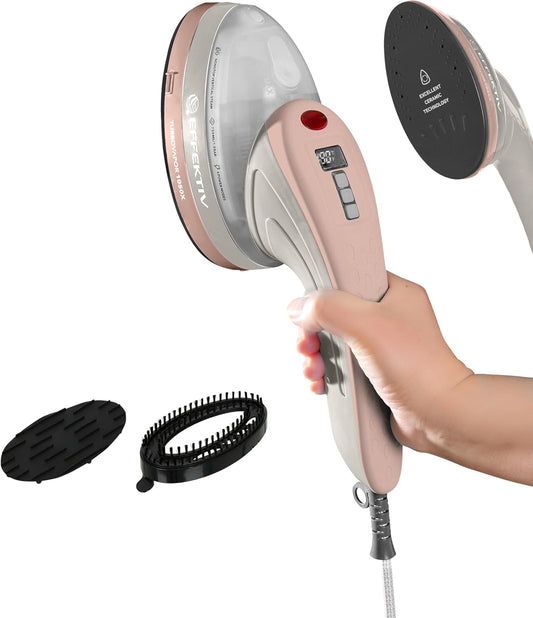 EFFEKTIV Ferro a Vapor Vertical 1800W com Bomba Integrada – Ferro de Roupa 3 em 1 com Escova de Vapor e Centro de Planchado Compacto – Vapor 1,8 Bar – Reservatório 250 ml – Cabo 3 m –