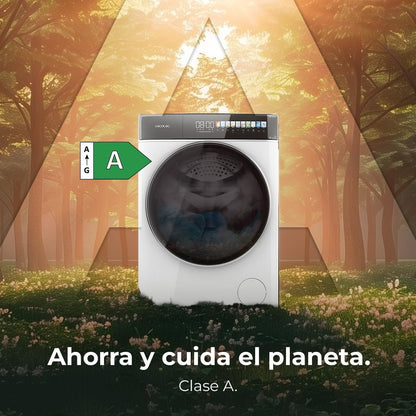 Cecotec Máquina de lavar roupa 10 Kg Carregamento frontal Autodose Bolero DressCode 10900 Autodose Inverter FullColor A 1400RPM, Baixo Consumo, Ecrã FullColor 10,3", 11 Programas, Motor Inverter Plus [Classe energética A]