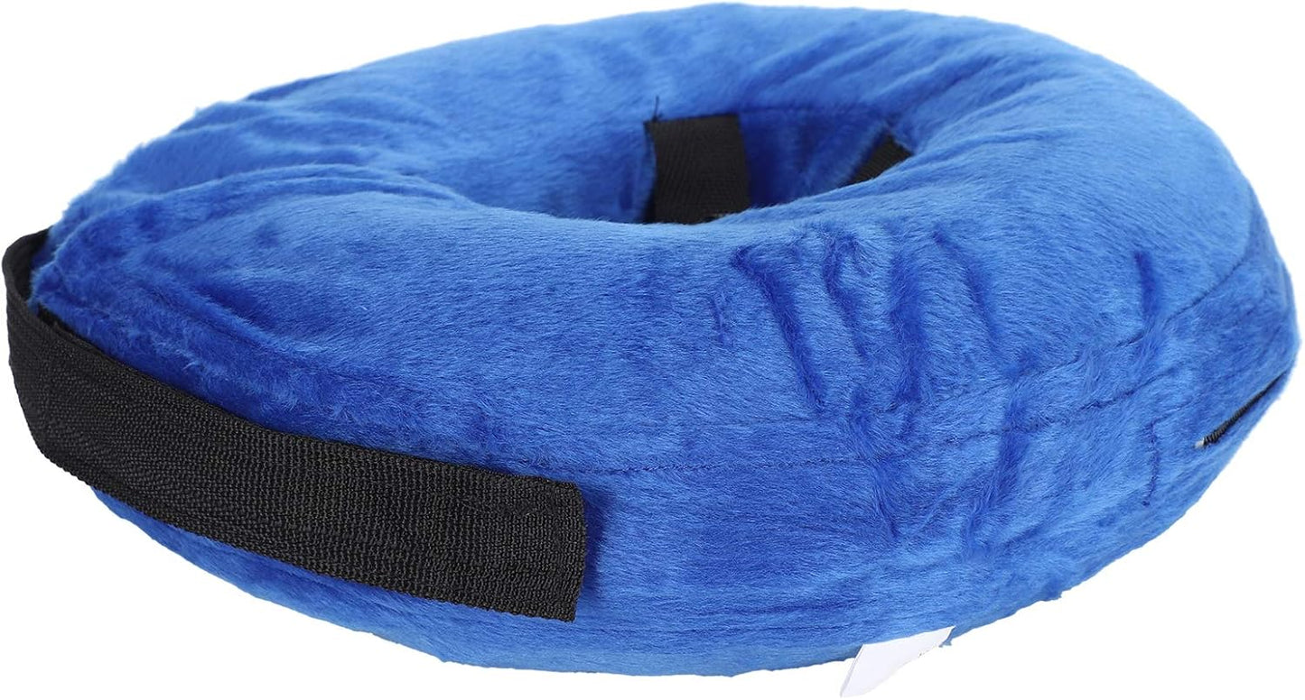 Collar Inflable para Protector de Cuello Suave y Cómodo para Recuperación de Mascotas, Collar Ajustable de PVC en Azul, 1 Unidad (XS)