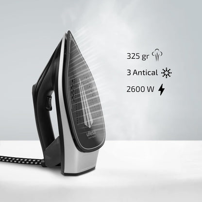 Ufesa Digital Care Centro de Engomar de 2600W, 7 Bares, Termostato Digital, Ecrã LED, Modo ECO e MAX, Base Cerâmica, Sistema Anticalcário, Cinzento