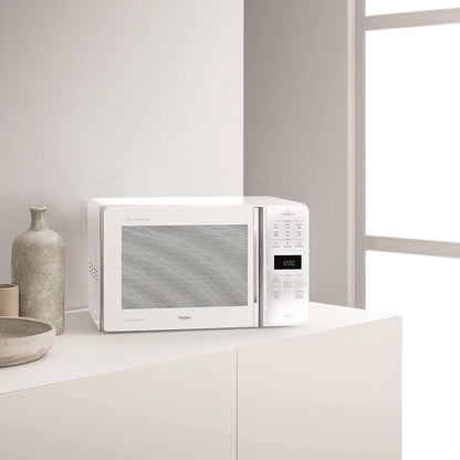 Whirlpool MCP 349/1, WH Forno microondas, instalação gratuita, CHEF PLUS, 25 L de cave, MW-Combi, Touch Control Sensor, potência MWO 800 W, potência de brilho 900 W, cor branca
