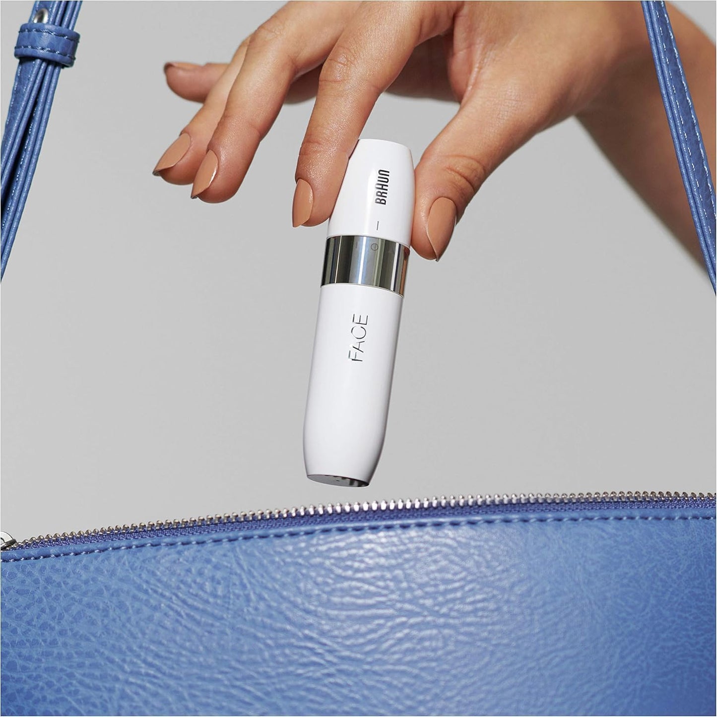 Braun Mini depiladora facial FS1000 para mulher, com luz Smartlight integrada, depiladora facial com precisão, lábio superior, queixo e bochechas, branco | Com luz Smartlight integrada, raspador de precisão