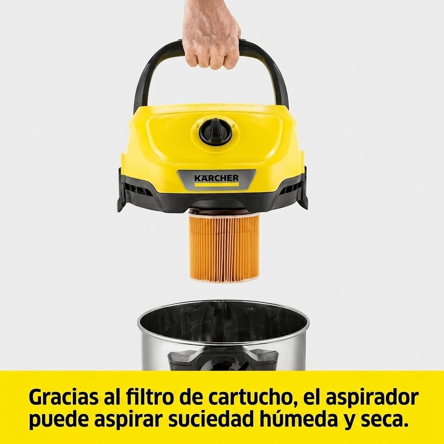 Kärcher, Aspirador a Seco e Húmido WD 3 S V-17/4/20, Ligação, Filtro de cartucho, 1000 W,