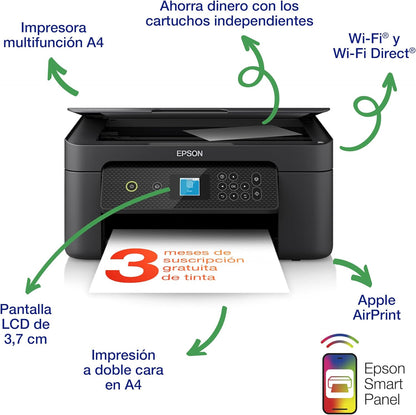 Impressora multifunções a jato de tinta Expression XP-3200 A4 com conectividade sem fios e 3 meses grátis de subscrição ReadyPrint Flex*