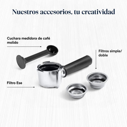 De'Longhi Dedica - Máquina de café com bomba de aço inoxidável para café moído ou monodose