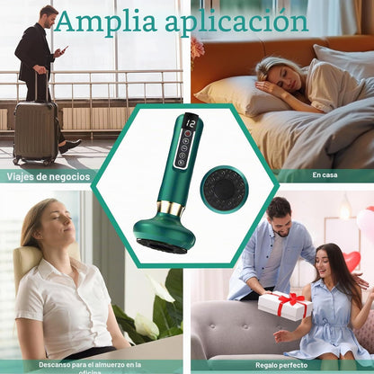 Dispositivo de ventosa elástica, massajador anti-celulite para pernas/abdômen/braços, dispositivo anti-celulítico, equipamento de drenagem linfática com 12 programas e 4 modos (verde)