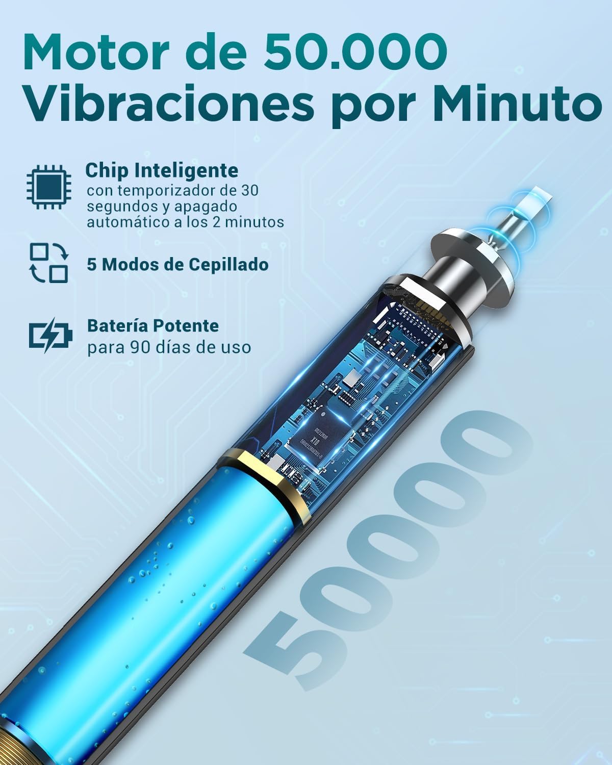 Escova de Dentes Elétrica Sônica para Homens