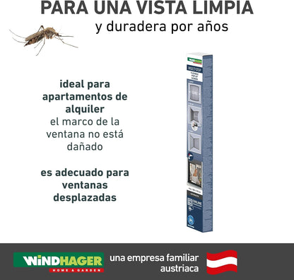 Windhager Mosquiteiro para janela com moldura "Pop-Up Screen", 100 x 120 cm