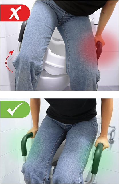 PEPE Mobility Elevador WC adulto com apoio de braços e tampa, 10 cm de altura,