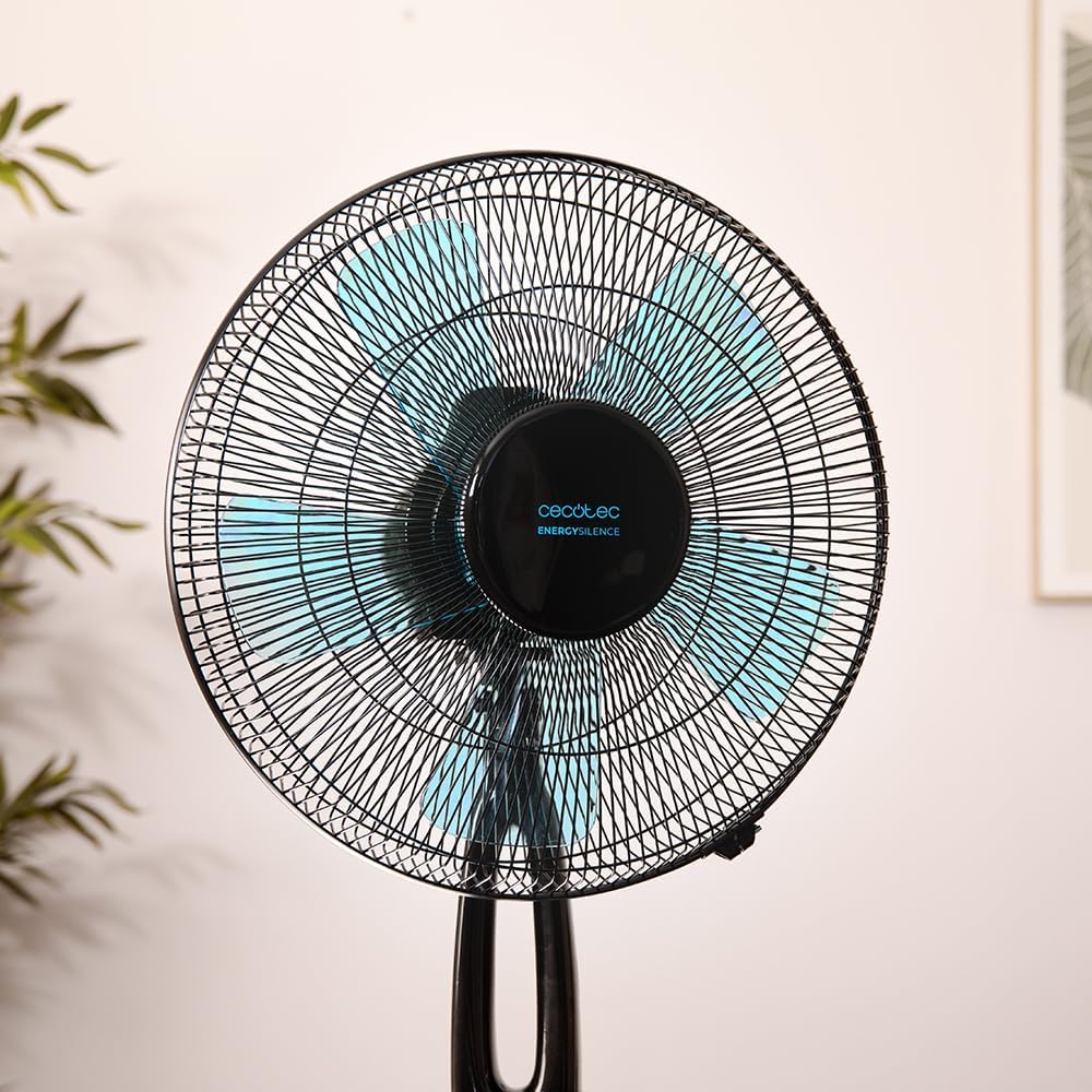Cecotec Ventoinha de pé com controlo remoto EnergySilence 560 Max Smart. 45W, diâmetro de 16", 5 pás, temporizador de 12h, ecrã LED, controlo tátil, oscilação automática de 80º