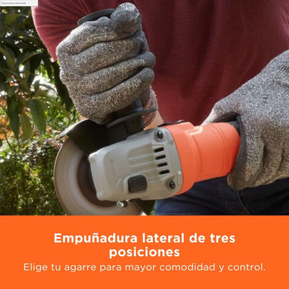 BLACK+DECKER Rebarbadora angular compacta com cabo de 15 mm 710 W, BEG010-QS,
