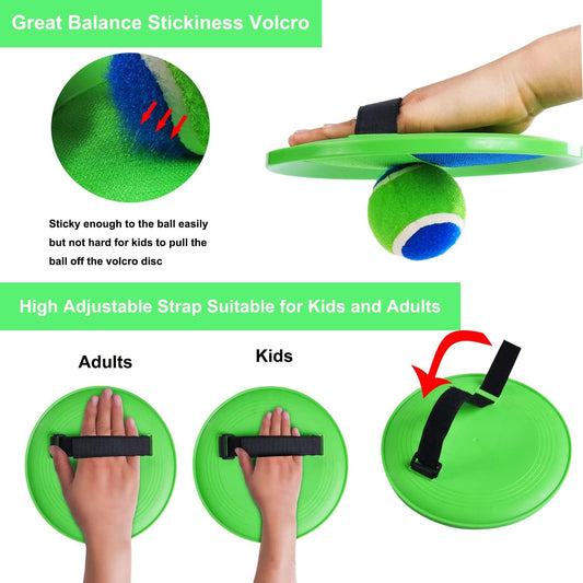 Jogo Catch Ball para crianças - brinquedos de praia, jogos de arremesso de gramado no quintal - Versão atualizada Jogue bolas pegajosas e brinquedos de pegar jogo para crianças, meninos, meninas, adultos, família, presentes externos