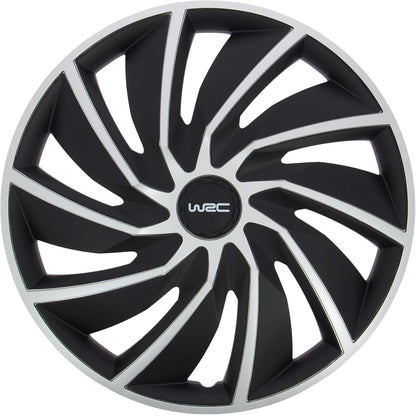WRC 007599 4 tampões, 16 polegadas, turbo bicolor preto e cinzento