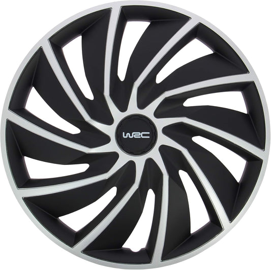 WRC 007599 4 tampões, 16 polegadas, turbo bicolor preto e cinzento