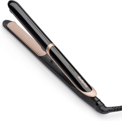 BaByliss Ferro de cabelo super smooth - tecnologia iónica anti-frizz, tapete térmico, placas de cerâmica