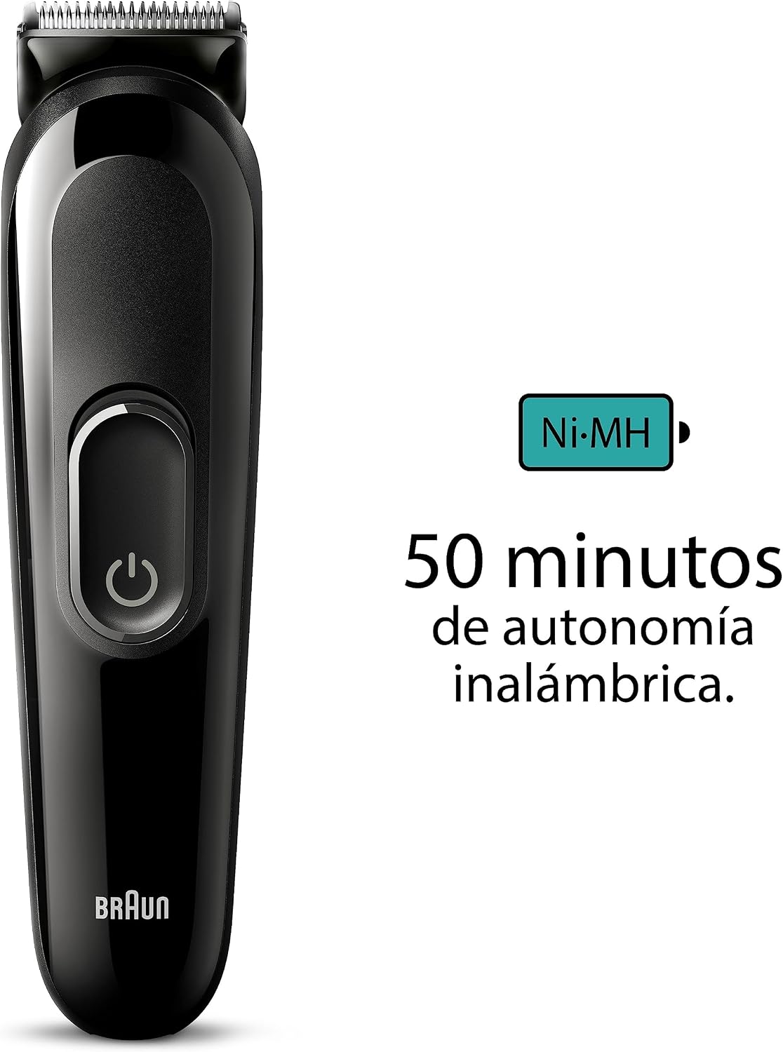 Braun Recortadora Tudo em Um Series 3 Máquina de Cortar Cabelo Sem Fio Com 50 Min de Autonomia, Máquina de Barbear, Aparador de Cabelo Kit 6 em 1 Para Barba e Cabelo, MGK3420