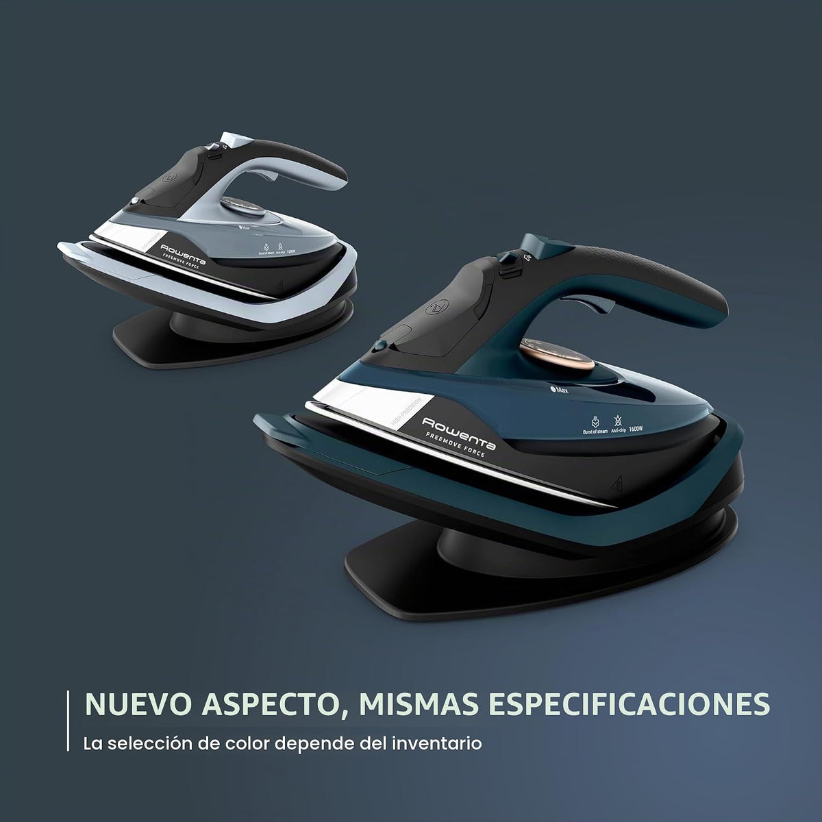 Ferro a vapor sem fio Rowenta Freemove Force, com jato de vapor de 200 g/min Potência de 2500 W, eficiente, aquecimento rápido, leve, desligamento automático, sola anti-riscos, anti-gotejamento, DE6720