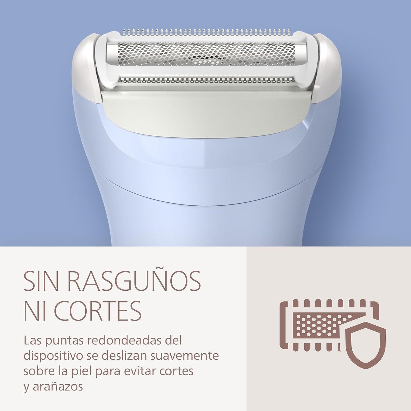 Philips Série 6000 - Máquina de barbear sem fio para uso a seco e molhado, sistema de 3 lâminas, para as pernas e o corpo, 80 minutos de autonomia, Modelo BRL127/00