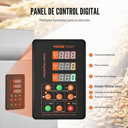 VEVOR Máquina de enchimento de pó, 1-100 g, máquina de enchimento automática inteligente