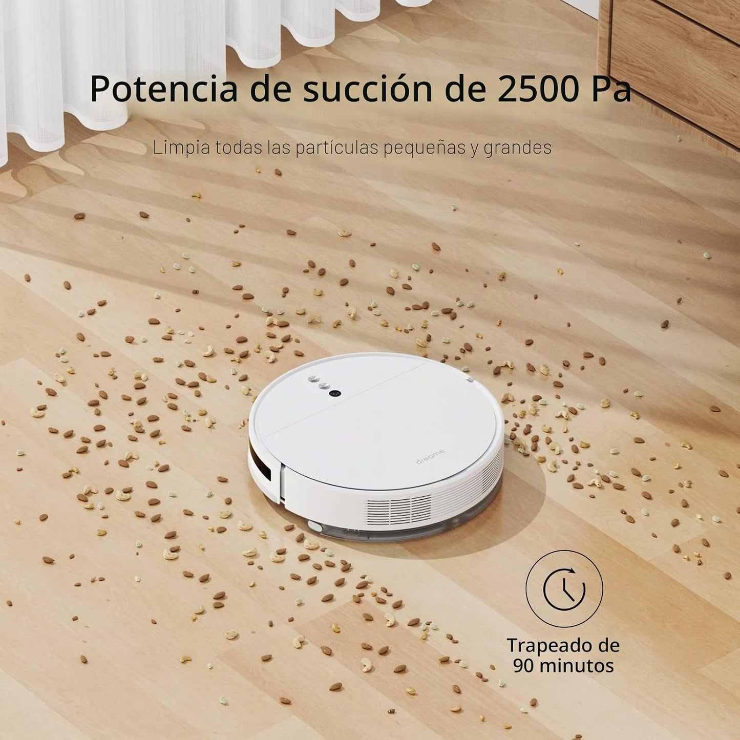 Dreame F9 Robot aspirador e limpeza de chão 2 em 1, navegação inteligente, aspiração 2500 Pa recipiente 600 ml,