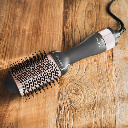Cecotec Escova de Ar Bamba CeramicCare Single, 1200W, Cinza, Design One Step, 2 em 1,