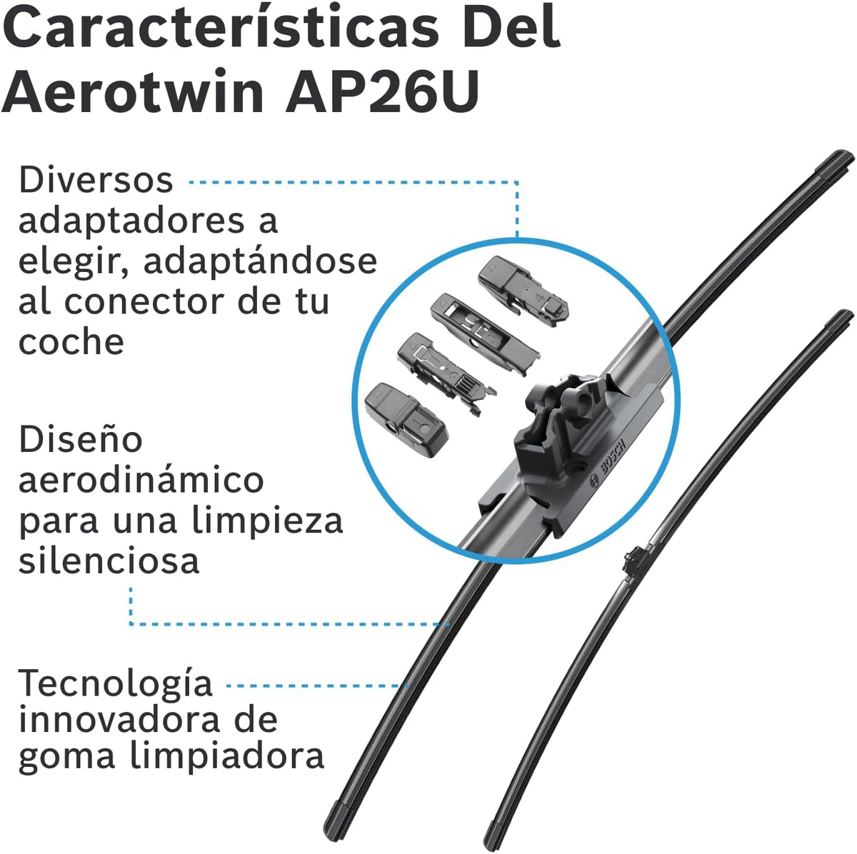 Bosch Aerotwin AP 26 U Limpador de pára-brisas frontal, 650 mm
