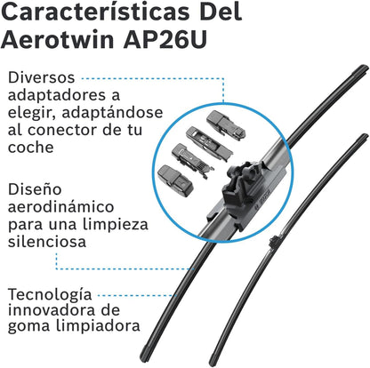 Bosch Aerotwin AP 26 U Limpador de pára-brisas frontal, 650 mm