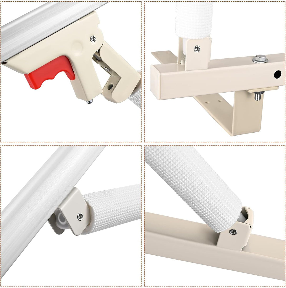 Grade de Segurança para Cama 70 × 41 cm – 3 Barras Anti-Queda para Idosos e Recuperação Pós-Cirúrgica