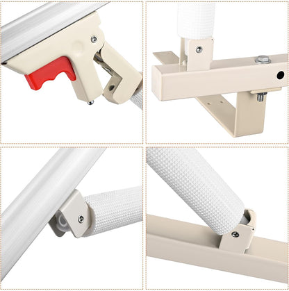 Grade de Segurança para Cama 70 × 41 cm – 3 Barras Anti-Queda para Idosos e Recuperação Pós-Cirúrgica