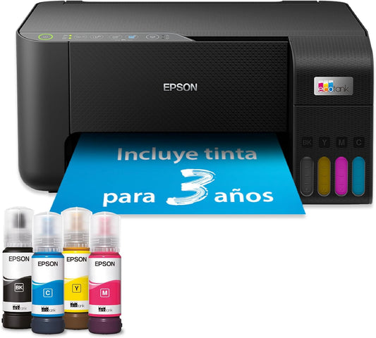 Epson Impressora multifunções EcoTank ET-2862 A4 com depósito de tinta, ligação Wi-Fi e até 3 anos de tinta incluída