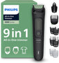 Philips Recortador Tudo em Um Série 3000, Kit 9 em 1, Aparador e Cortador de Cabelo Masculino para Rosto, Cabelo e Corpo, Barba, Lâminas Autoafiáveis Suaves com a Pele, 12 comprimentos, MG3946/15