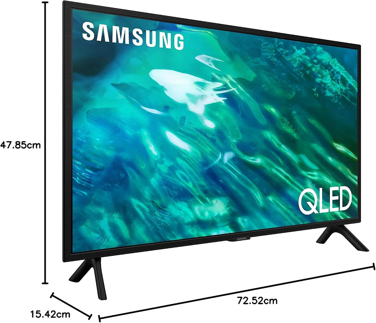 Samsung TV QE32Q50AEUXZT QLED Full HD, Smart TV 32" Quantum HDR, 100% volume de cor, OTS Lite, Slim Design, integrado com Bixby e Alexa compatível com Google Assistant, Black 2023 [Classe energética F]