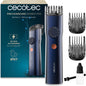 Cecotec Máquina de Cortar Barba com Lâminas Japonesas PrecisionCare Barber Pro. Aço Inoxidável, Pentes Ajustáveis (0,5-20mm) com Roda de Precisão, Autonomia 90min, IPX7, Ecrã