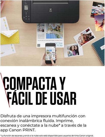 Canon PIXMA TS3350 Impressora multifuncional com Wi-Fi e jato de tinta, Preto