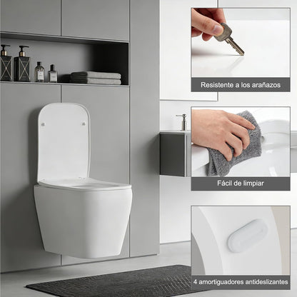 SURFOU Tampa WC universal em forma de quadrado