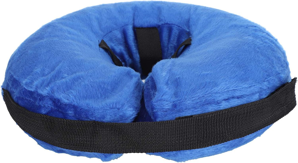 Collar Inflable para Protector de Cuello Suave y Cómodo para Recuperación de Mascotas, Collar Ajustable de PVC en Azul, 1 Unidad (XS)