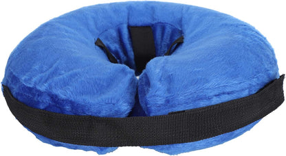 Collar Inflable para Protector de Cuello Suave y Cómodo para Recuperación de Mascotas, Collar Ajustable de PVC en Azul, 1 Unidad (XS)