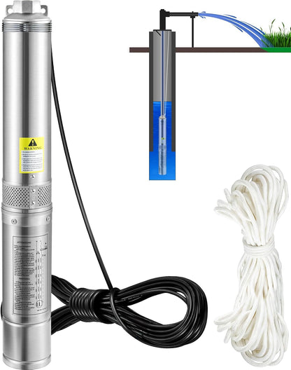 VEVOR Bomba de poço profundo motor de 750 W bomba