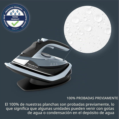 Ferro a vapor sem fio Rowenta Freemove Force, com jato de vapor de 200 g/min Potência de 2500 W, eficiente, aquecimento rápido, leve, desligamento automático, sola anti-riscos, anti-gotejamento, DE6720