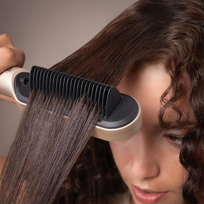 Cecotec Escova de alisamento com tecnologia InstantCare Lisse IonTech. 23 dentes, 9 ajustes de temperatura, revestimento cerâmico, aquecimento em 30 segundos, chips anti-queimaduras, luva e clipes