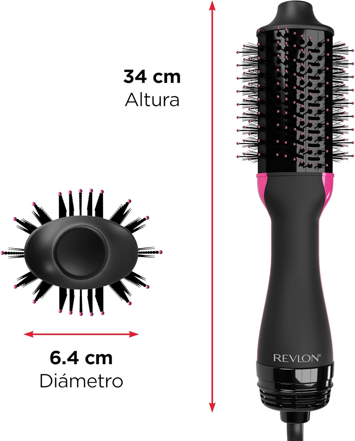 REVLON Salon One-Step Volumizer 5282 Pelo curto, Cabelo curto | One-Step, tecnologia Iónica e cerâmica, RVDR5282UKE