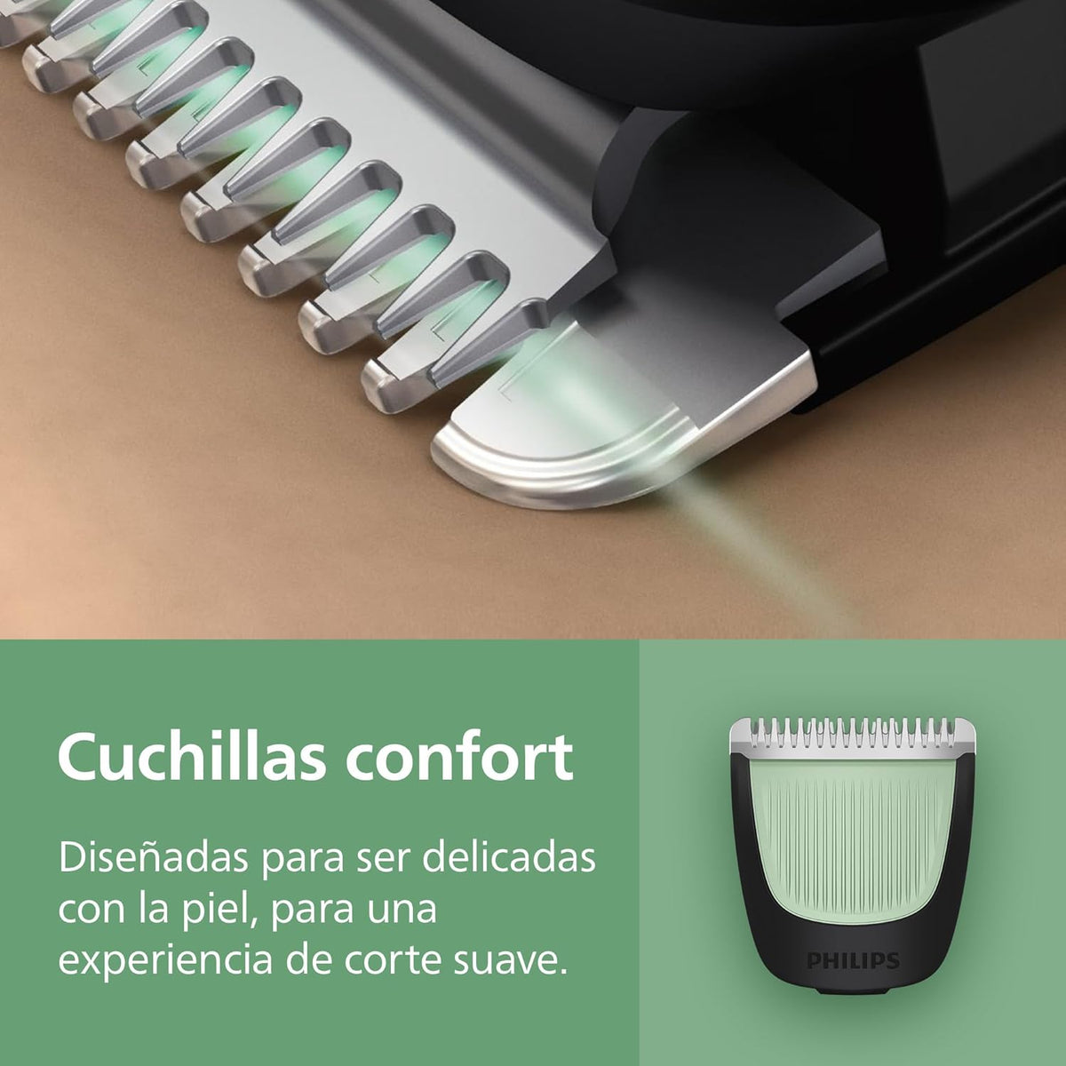 Philips Recortadora Todo En Uno series 3000, Kit 7 em 1, Aparador e corta-pelos para homem para rosto e cabelo, barba, lâminas autoafiáveis suaves com a pele, 10 comprimentos, MG3930/15