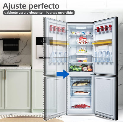 CHiQ FBM228NE4DE frigorífico independente com congelador, combinação de frigorífico e congelador 231 l, sem geada, fluxo de ar múltiplo, dispensador de água, 170 cm de altura [Classe energética E]