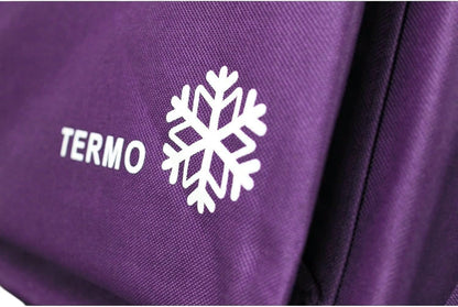 Carrinho de compras dobrável com saco térmico 4 rodas para subir