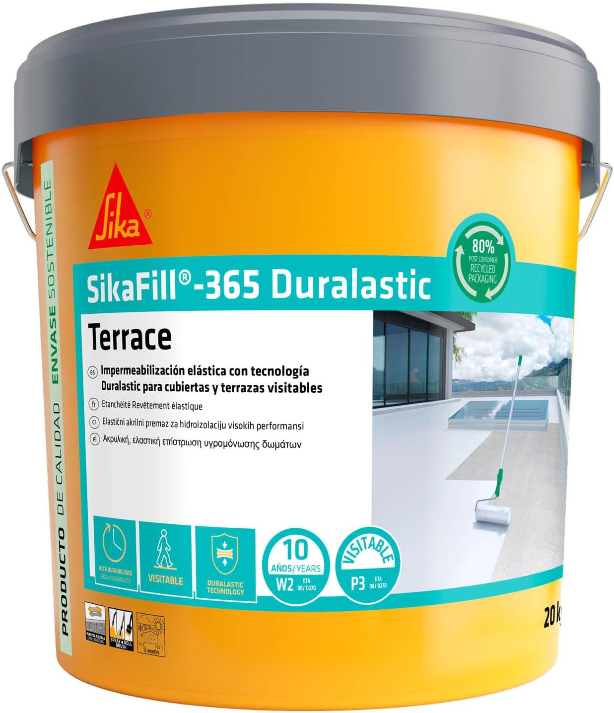 SIKA - Revestimento impermeável - SikaFill 365 Terrace - branco - 20 kg |
