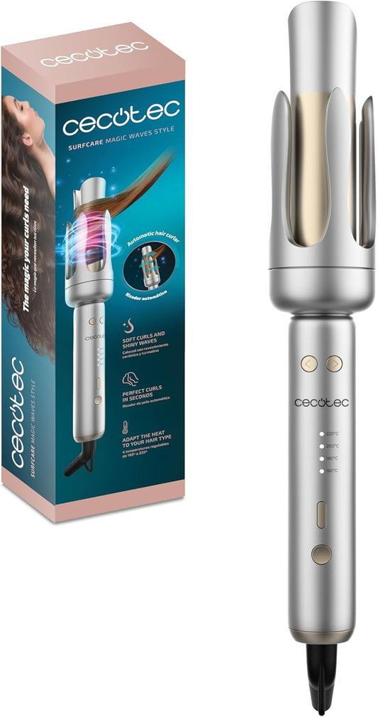 Cecotec Modelador de cabelo automático com cabo SurfCare Magic Waves Style