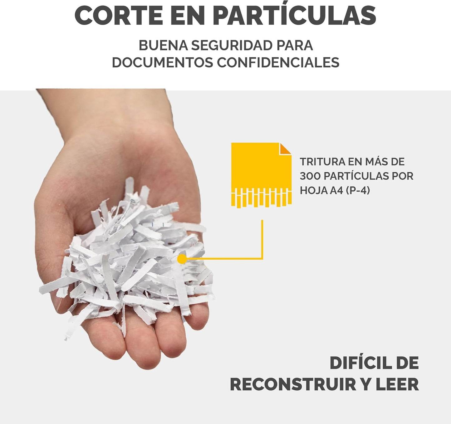 Fellowes FS-12C - Destruidora de Papel, Corte em partículas, destrói até 12 Folhas, destruidora de Papel de Uso Pessoal, Cesto 19L, Nível de Segurança DIN-P4, Exclusivo da Amazon