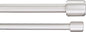 Amazon Basics Barra de cortina dupla extensível com remates de capuz, diâmetro de 19 mm, de 183 a 366 cm, cor níquel